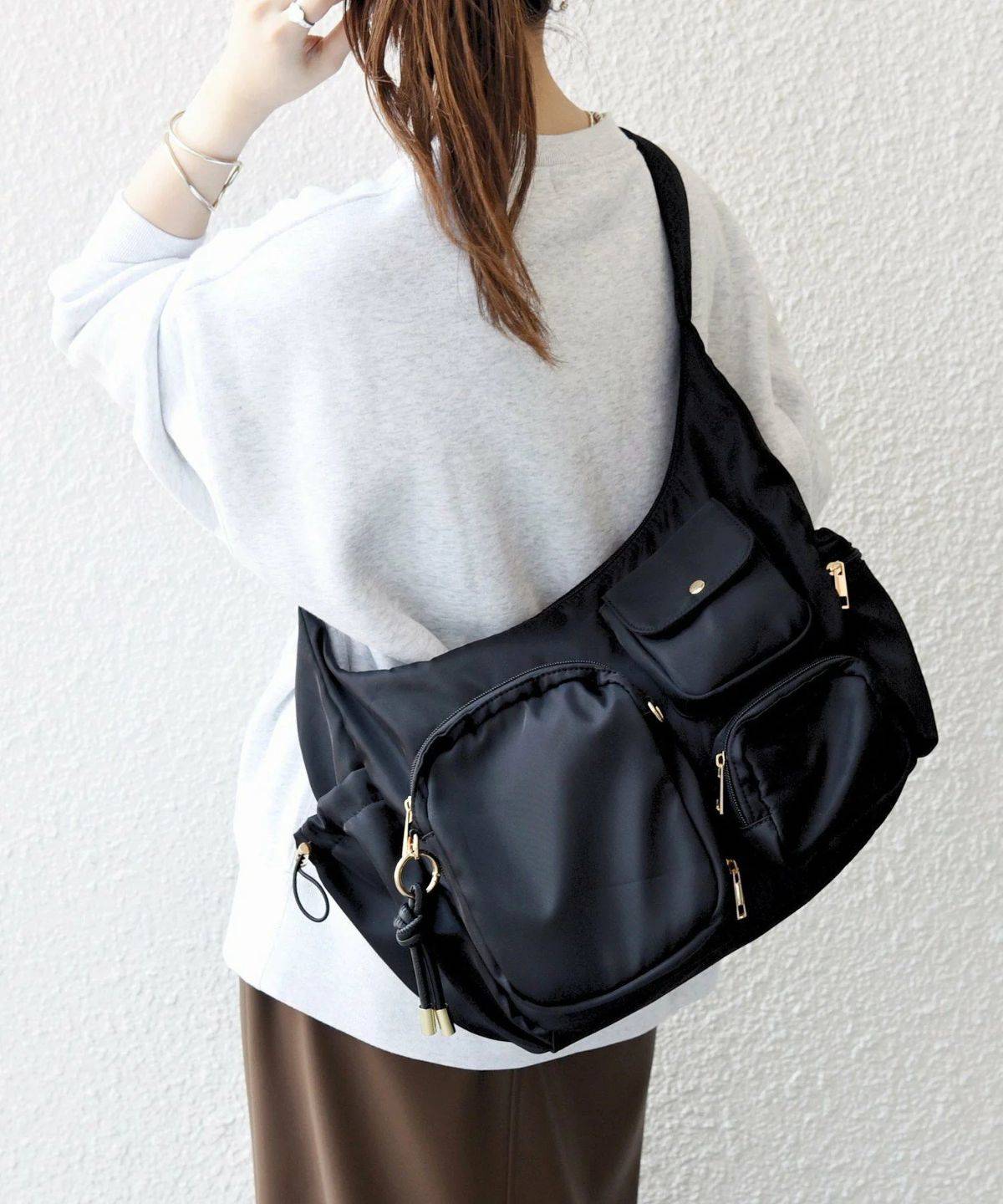 SHIPS any 9ポケット 2WAY ショルダー バッグ