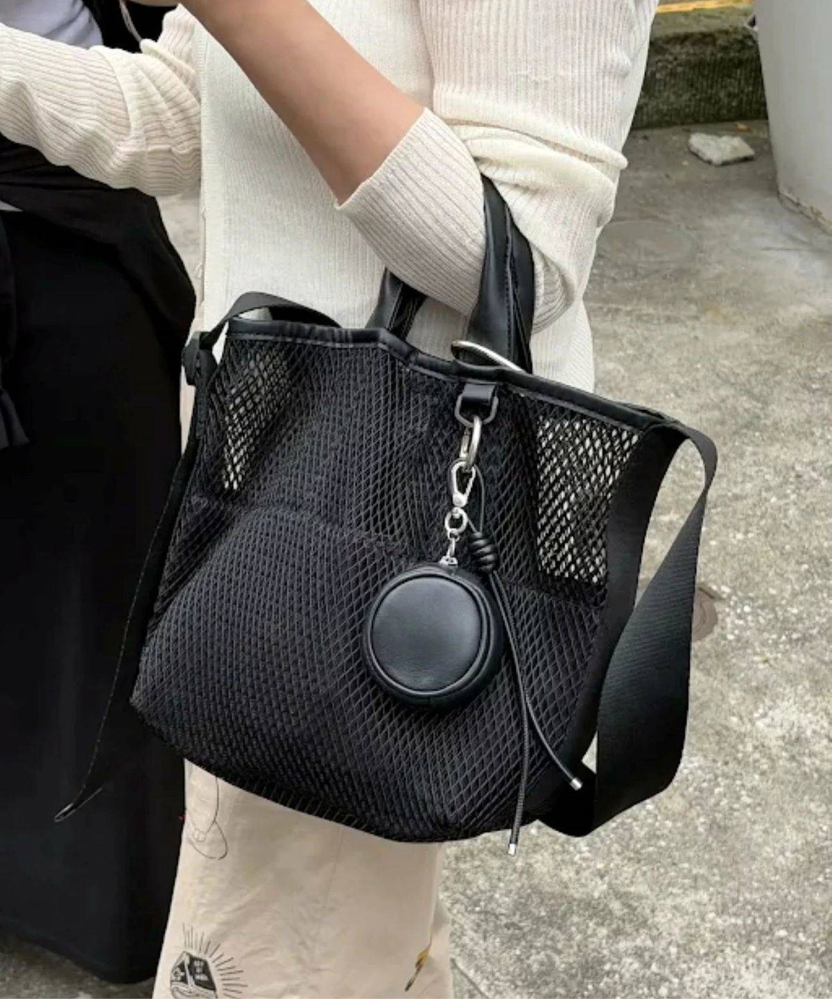 ear PAPILLONNER 【ouchi/ほし企画】ダイヤメッシュ2WAYトートバッグS