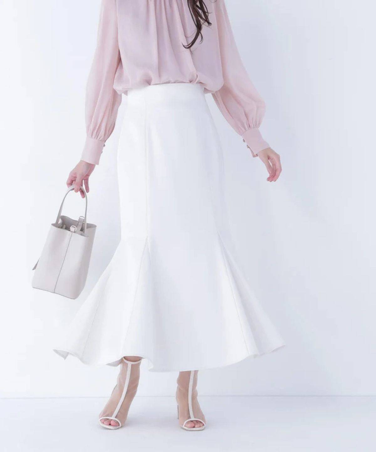 NATURAL BEAUTY BASIC ヘム切替マーメイドスカート