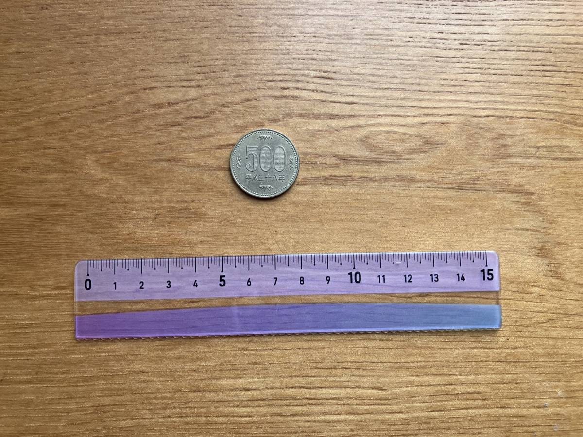 セリア：色づく定規 15cm