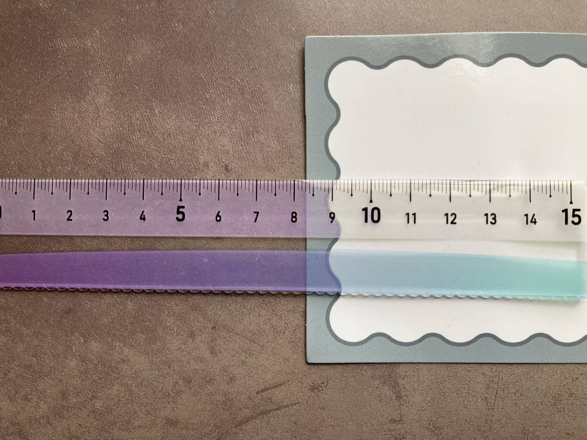 セリア：色づく定規 15cm