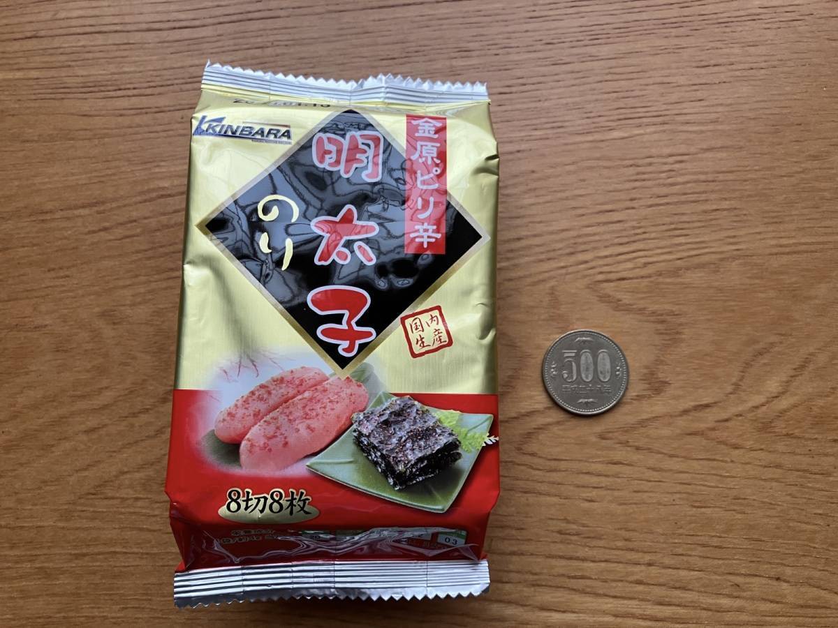 ダイソー:金原海苔店 金原ピリ辛明太子のり 8切8枚