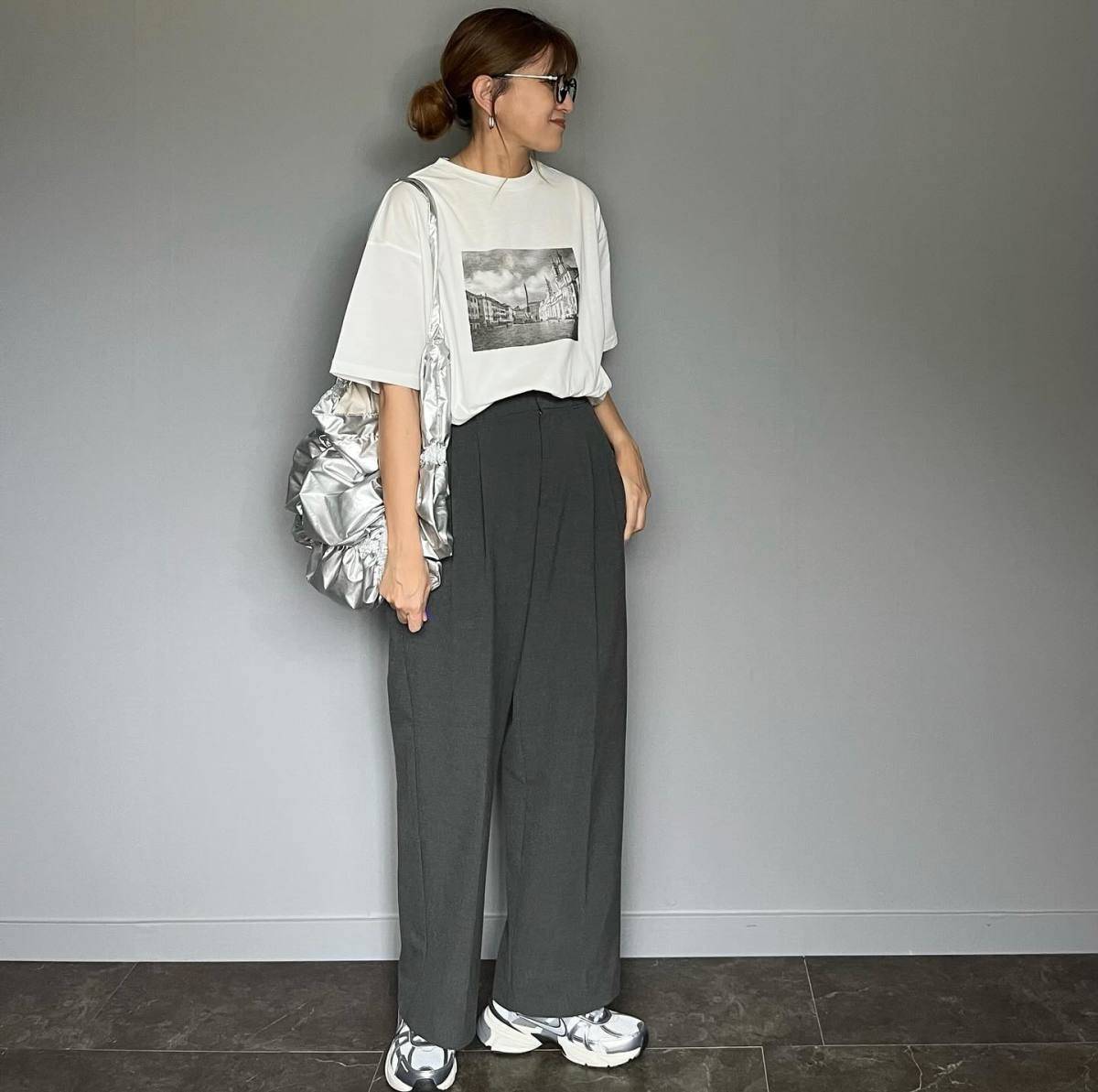 プリントTシャツで視線を上げる！