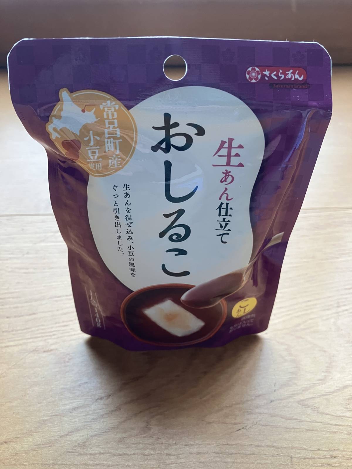 ダイソー：さくらあん 生あん仕立ておしるこ 140G