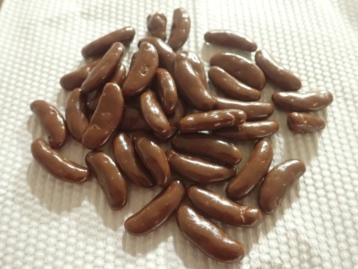 ダイソー：でん六 柿の種チョコ 34g