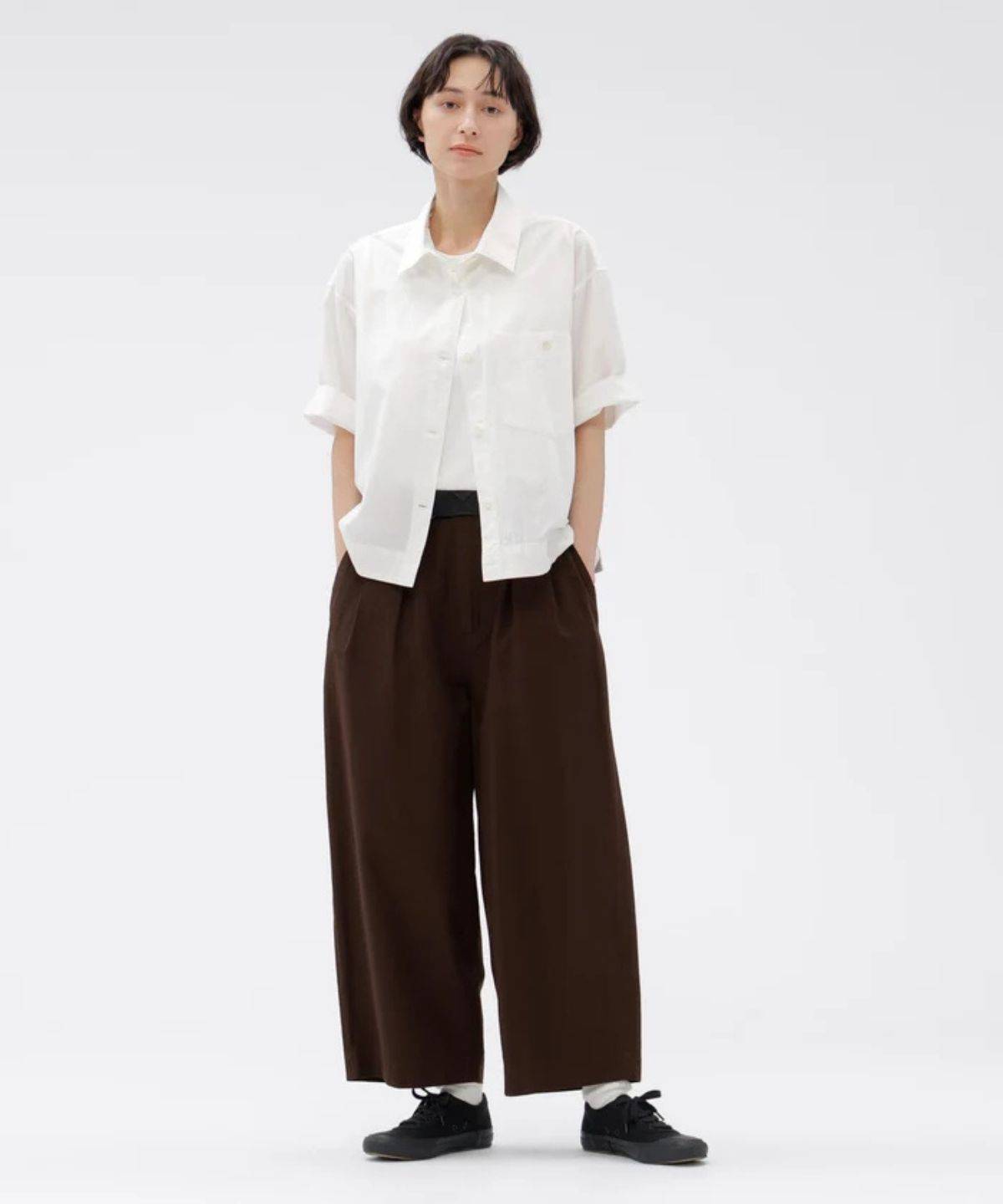 MHL. LIGHTWEIGHT COTTON NYLON TWILL TROUSERS