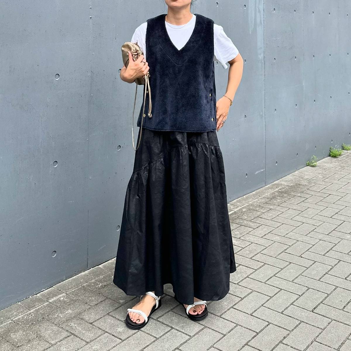 トップスの重ね着が◎