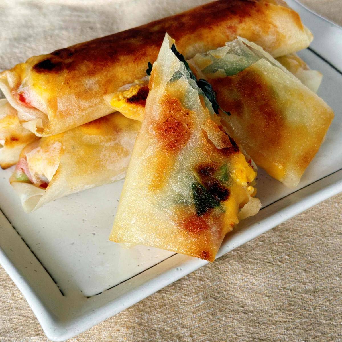 JA全農公式の「たまごとトマトのエスニック春巻き」のレシピ