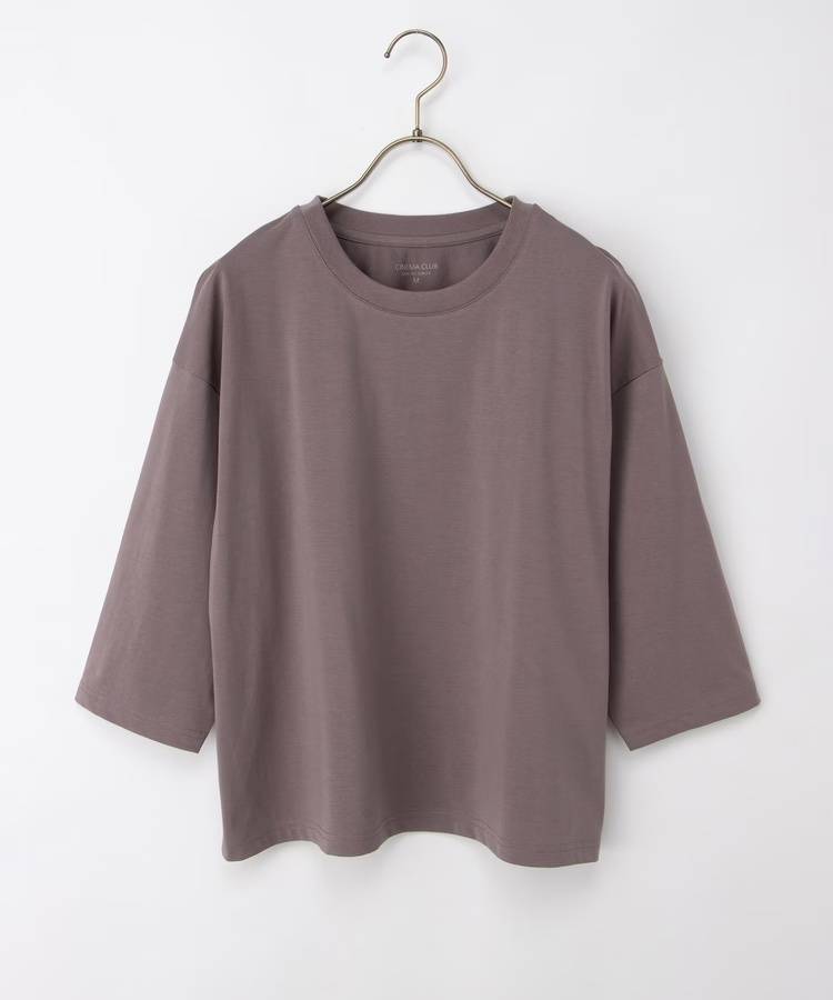 Honeys きれいめ7分袖Tシャツ