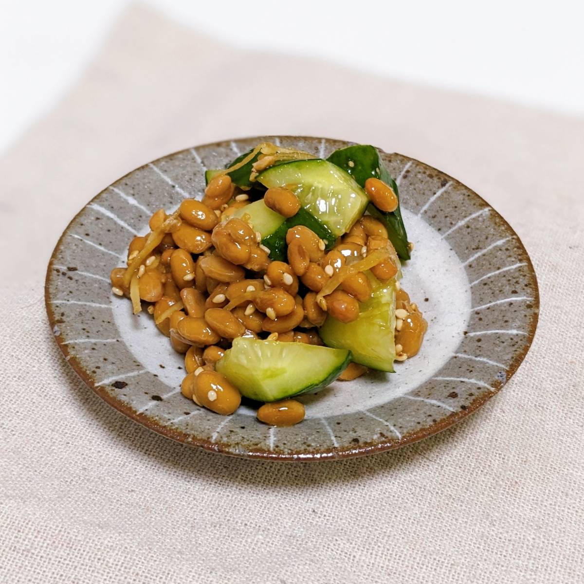 タカノフーズ公式の「きゅうりと生姜の納豆和え」のレシピ