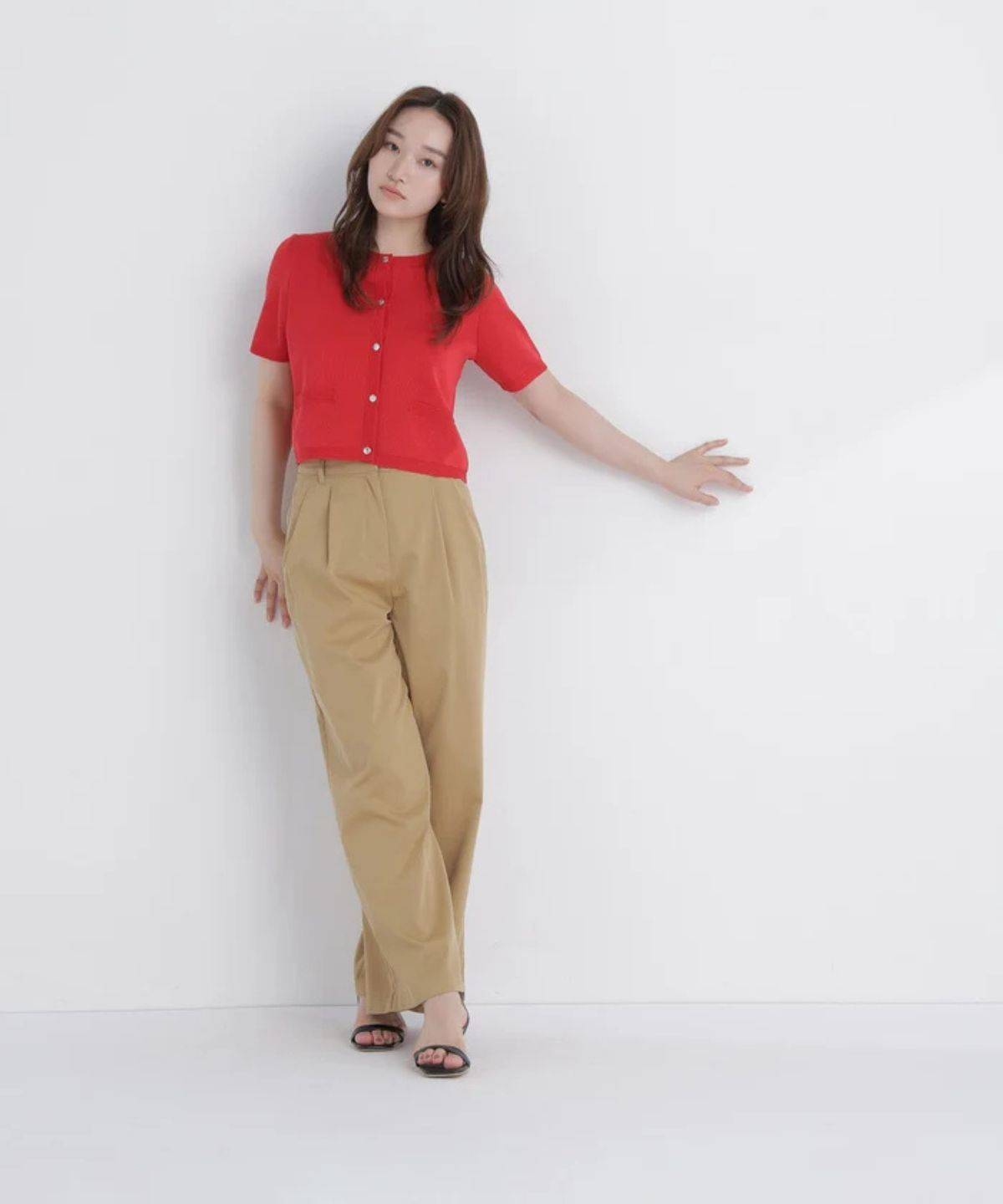 NATURAL BEAUTY BASIC シルクブレンドカーディガン半袖