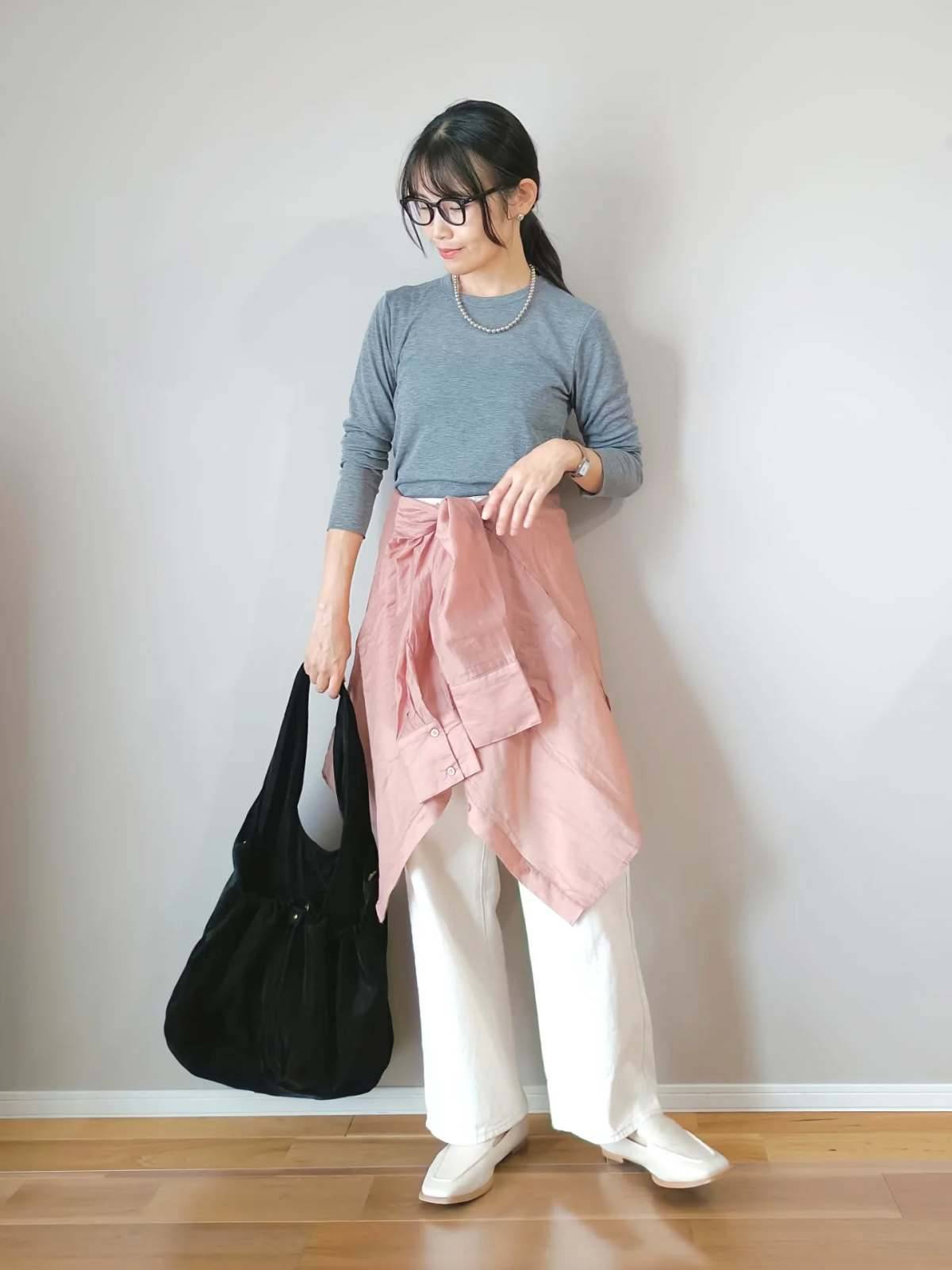 シアーシャツを腰巻きする！