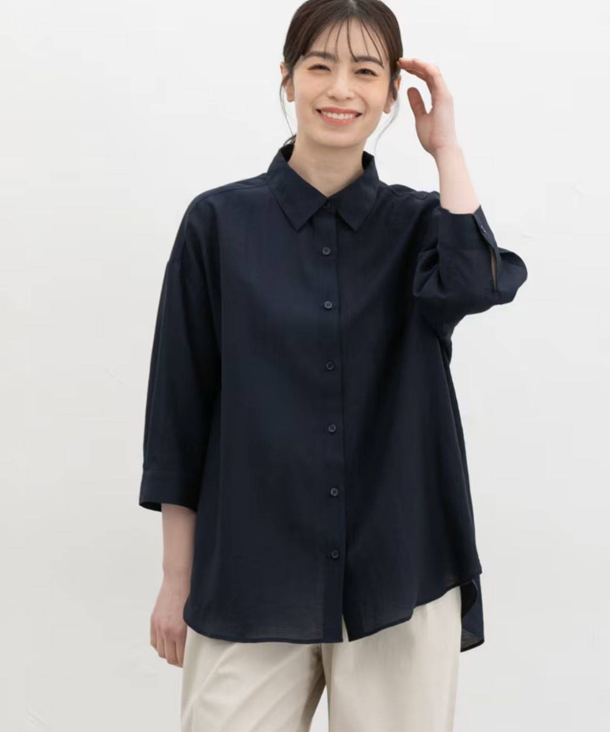 Honeys 7分袖ゆるシャツ