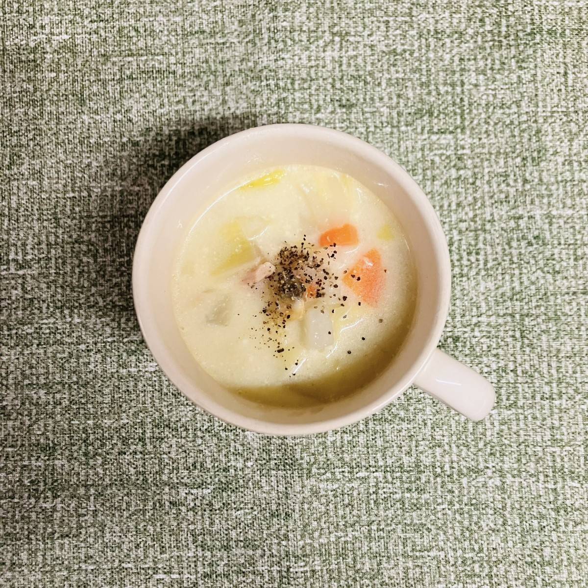 いなば公式の「春野菜をしっかり味わおう！ツナとあさりのクラムチャウダー」のレシピ