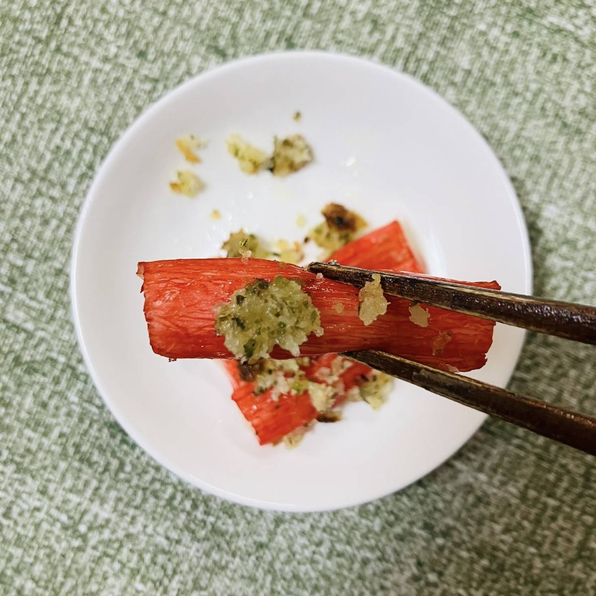 いちまさ公式の「カニかまの贅沢パン粉焼き」のレシピ