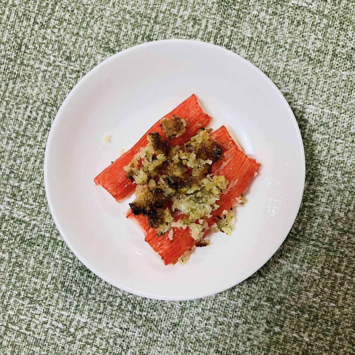 いちまさ公式の「カニかまの贅沢パン粉焼き」のレシピ