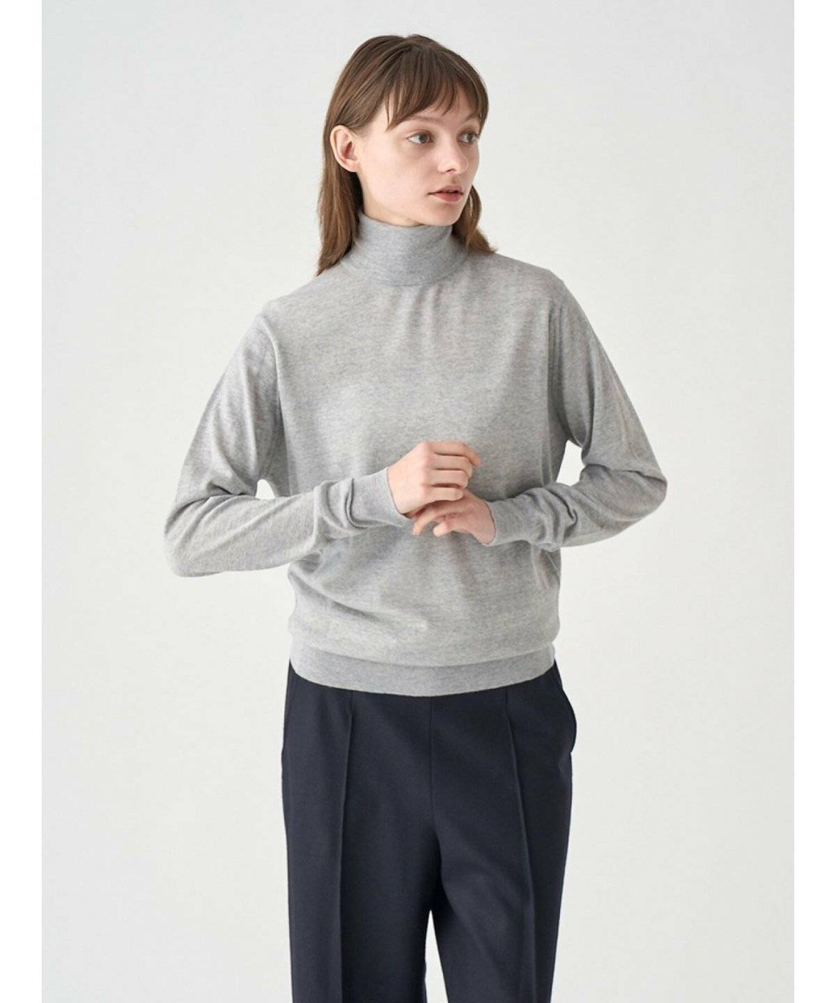 JOHN SMEDLEY レディース タートルネック長袖ニットプルオーバー | LENA | 30G MODERN FIT