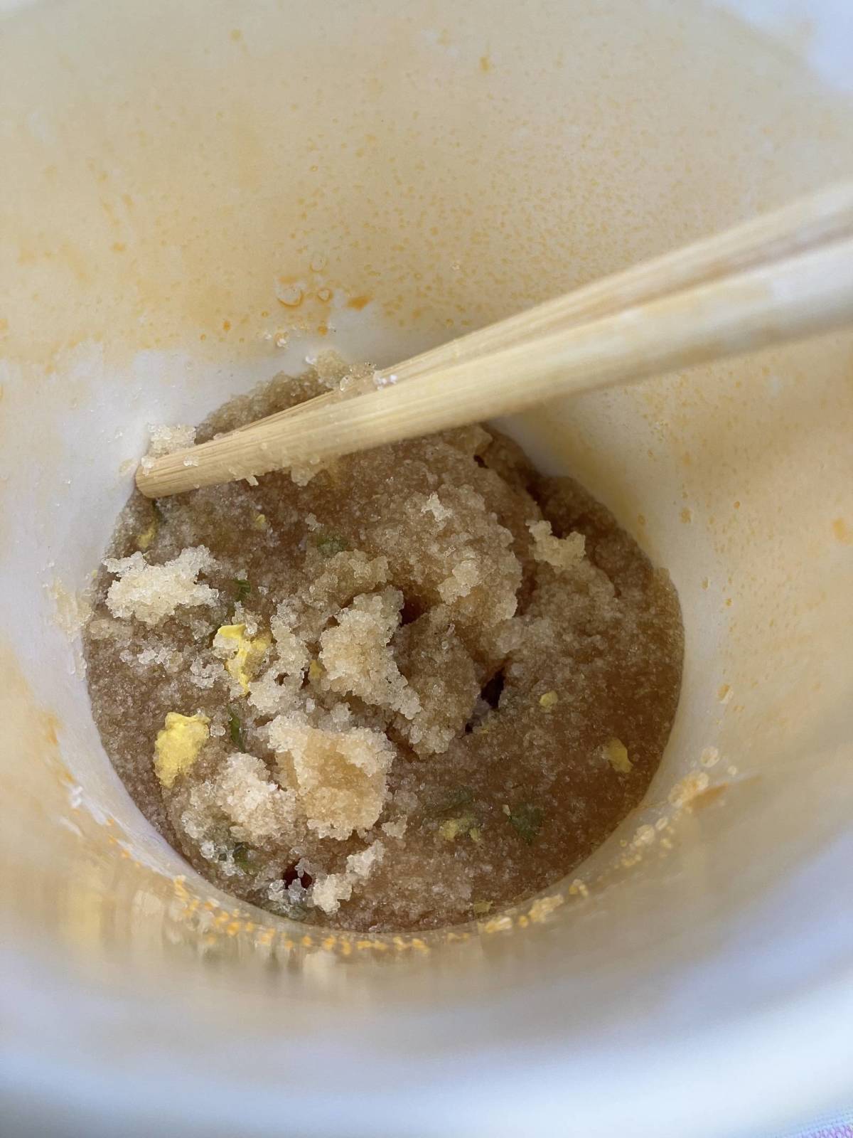 ダイソー：残った麺スープ凝固剤(ぐるグルポィっ！)