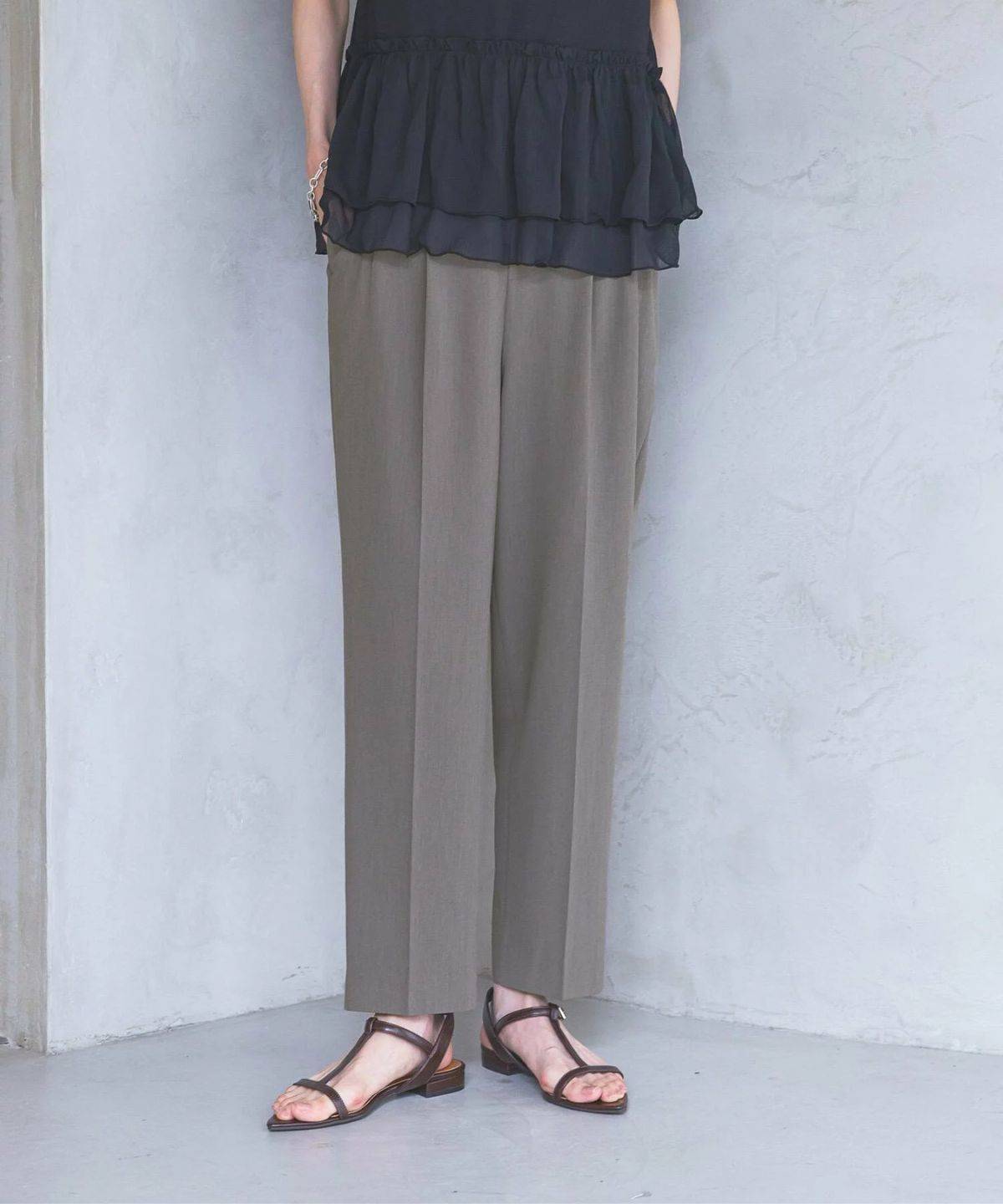 GLOBAL WORK ウツクシルエットDRYテーパードパンツ
