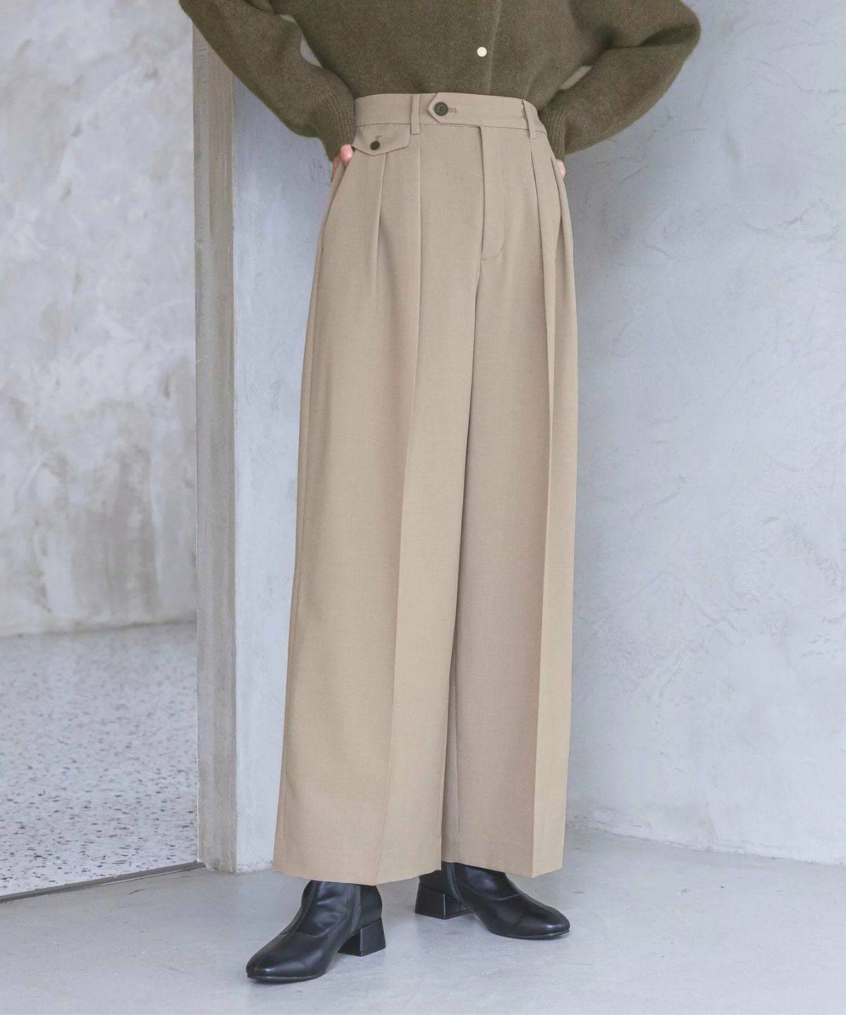 GLOBAL WORK ノンストレスリッチデザインパンツ