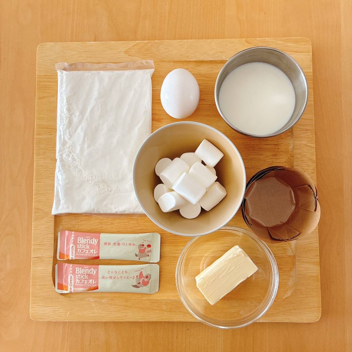 森永公式の「ココアマシュマロマフィン」のレシピ