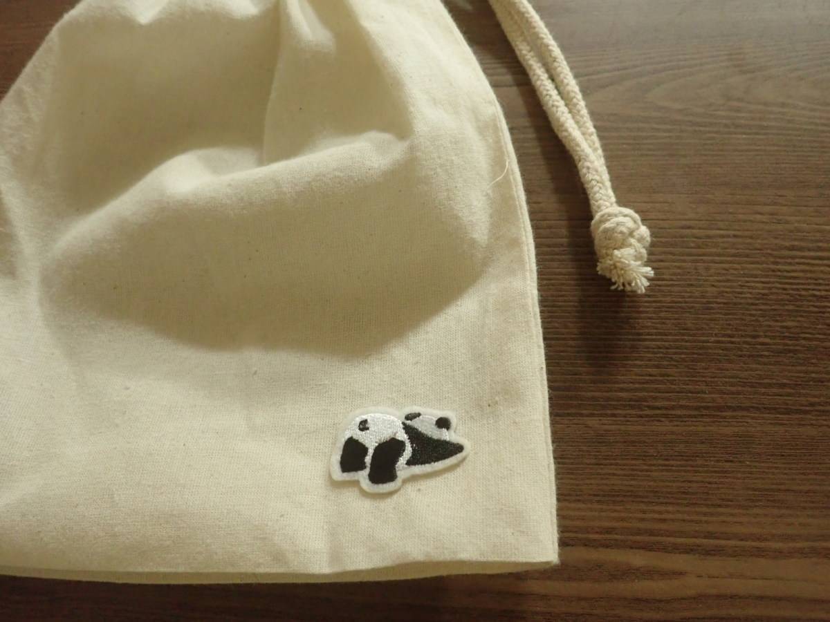 ダイソー：シールワッペン(3個、パンダ)