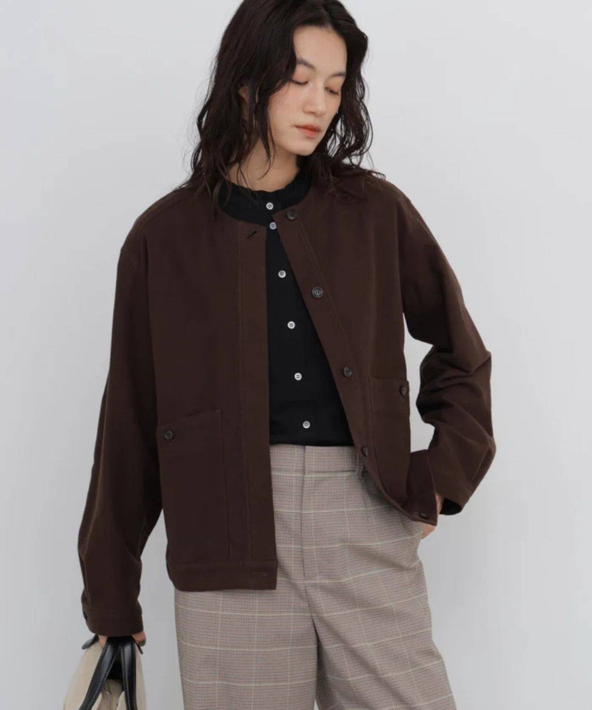 human woman ストレッチエアリードットコードブルゾン