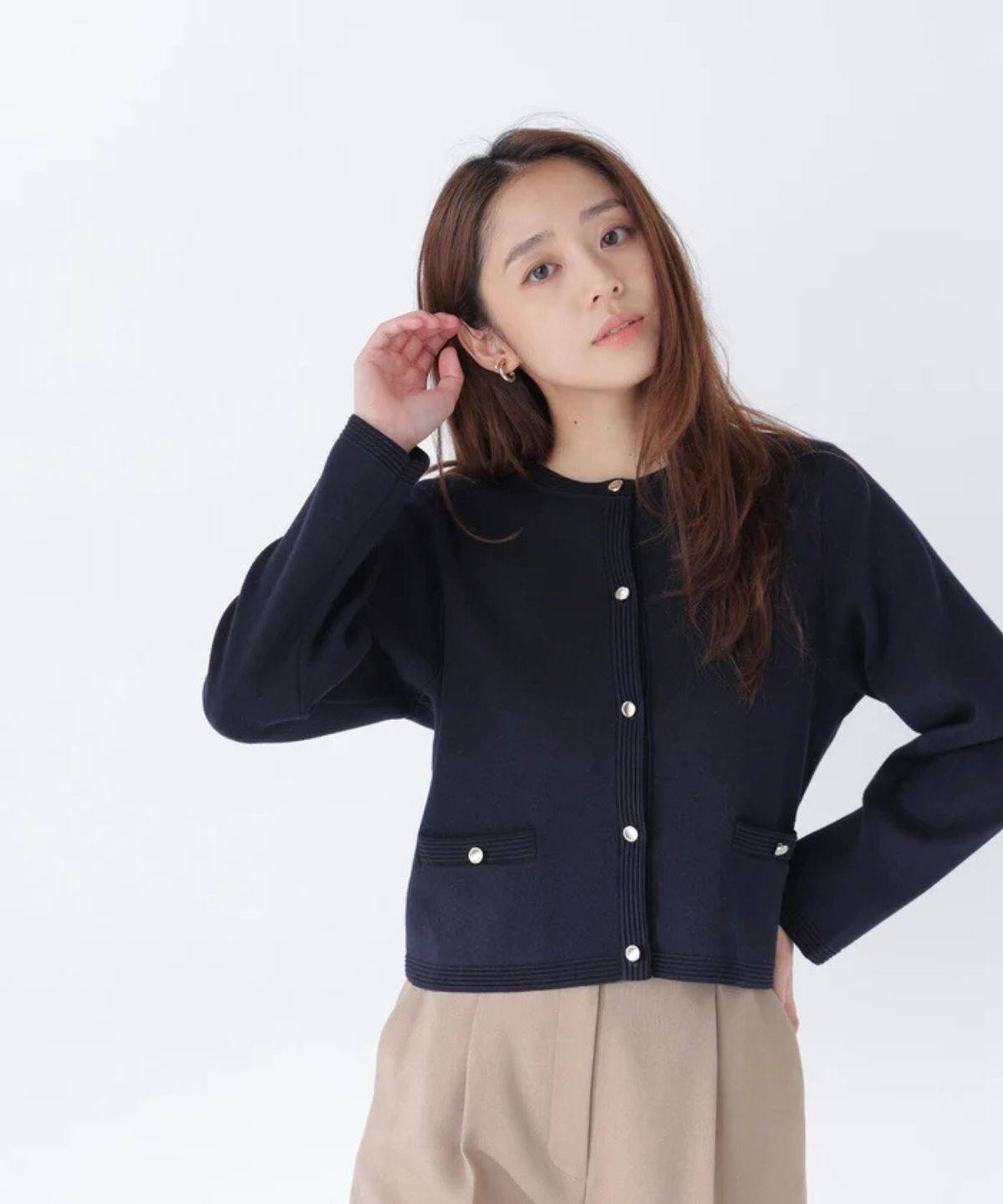 NATURAL BEAUTY BASIC シルクブレンドカーディガン