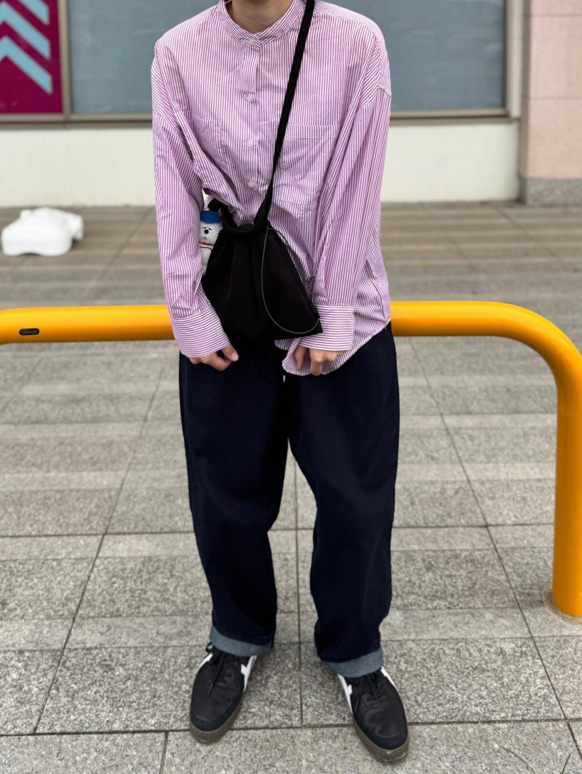 ピンクのストライプ柄を主役にする♡