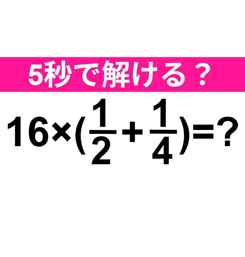 16×(1/2+1/4)=？