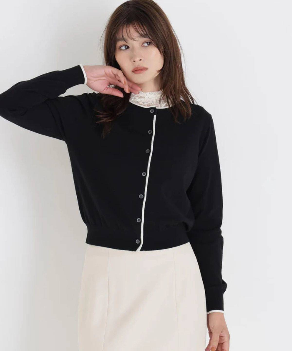 NATURAL BEAUTY BASIC ＜ちょうど、いい服＞“それどこの？”褒められ配色カーディガン