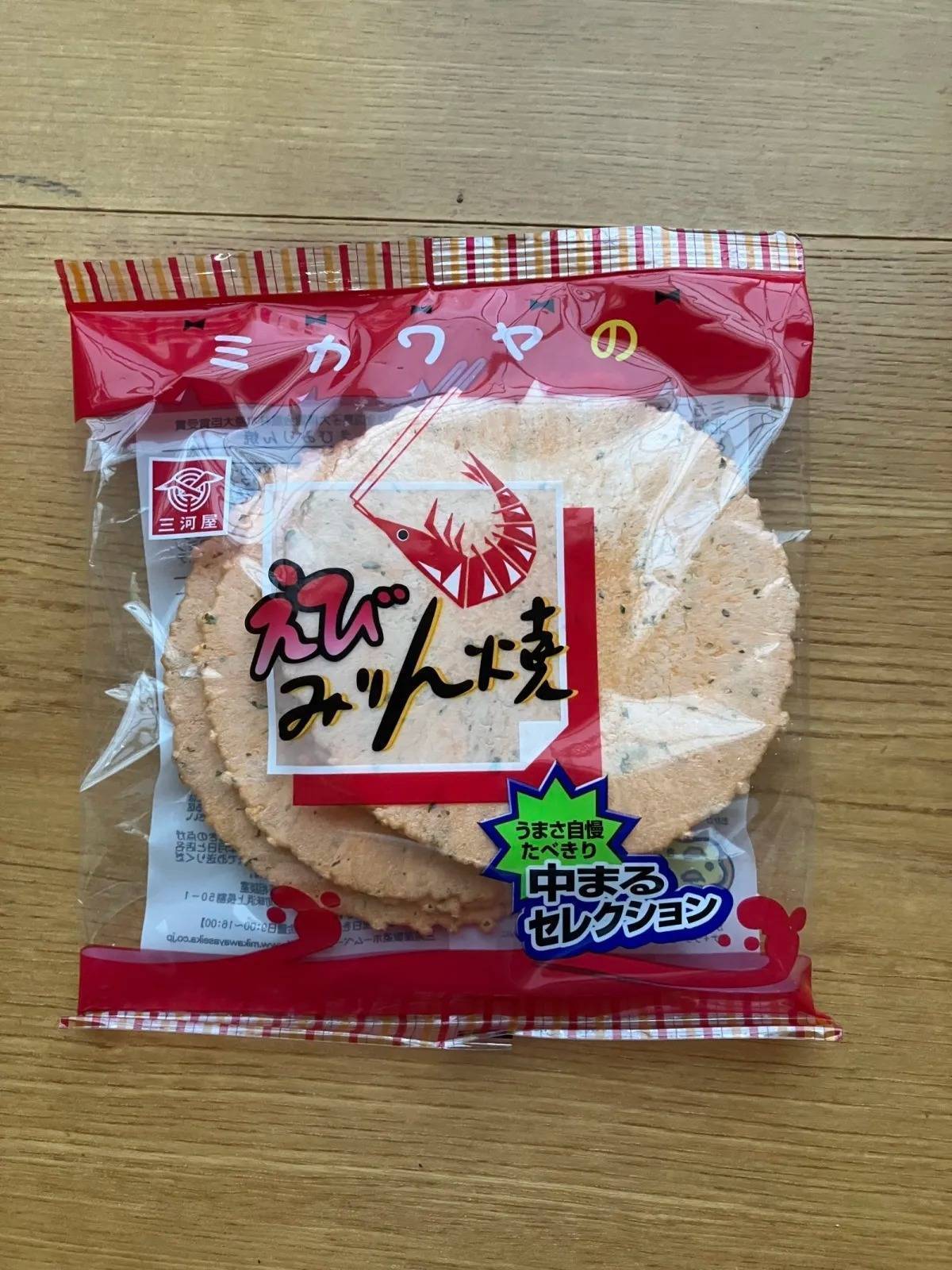 ダイソー：三河屋 小袋えびみりん焼 6枚