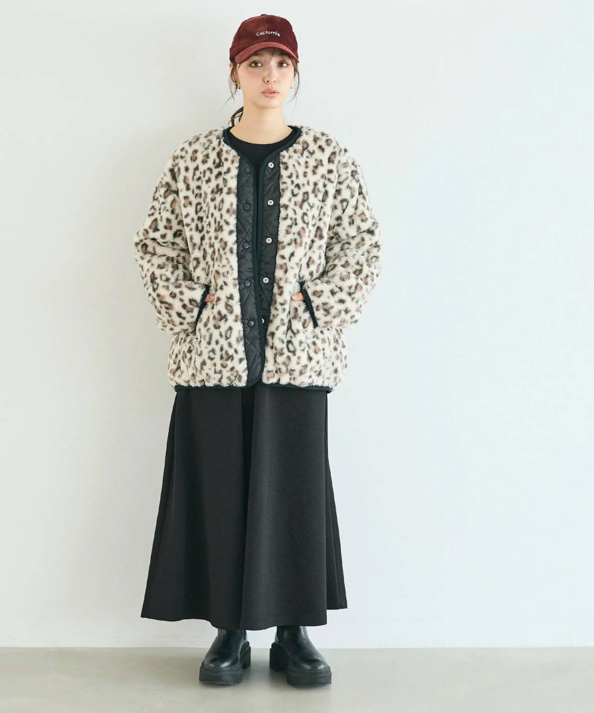 coca エンボス切替ワンピース
