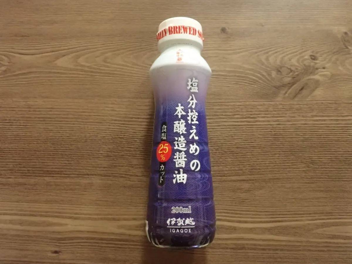 ダイソー:伊賀越 塩分控えめの本醸造醤油 200ml