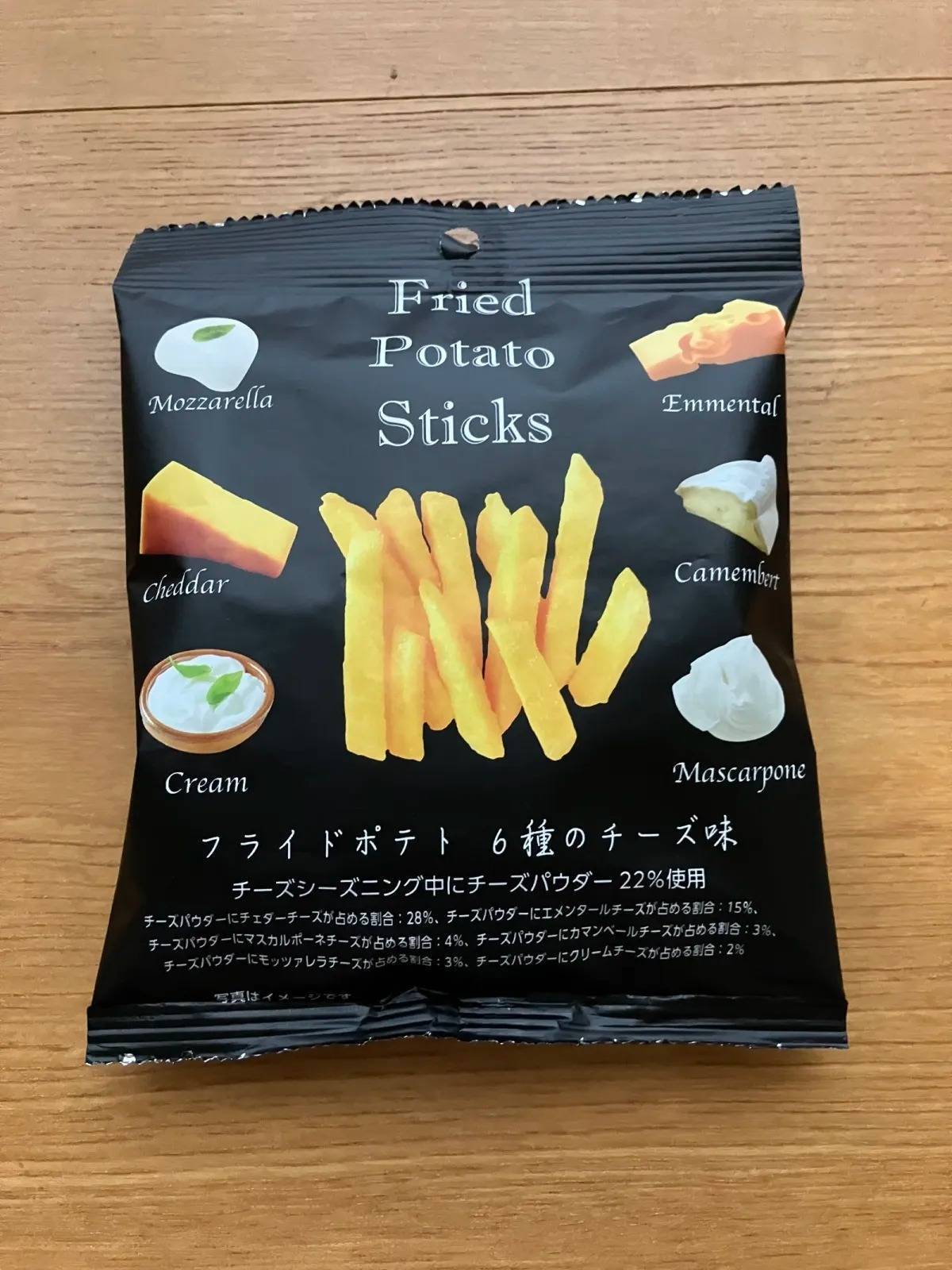 ダイソー：スイートボックス フライドポテト 6種のチーズ味 42g