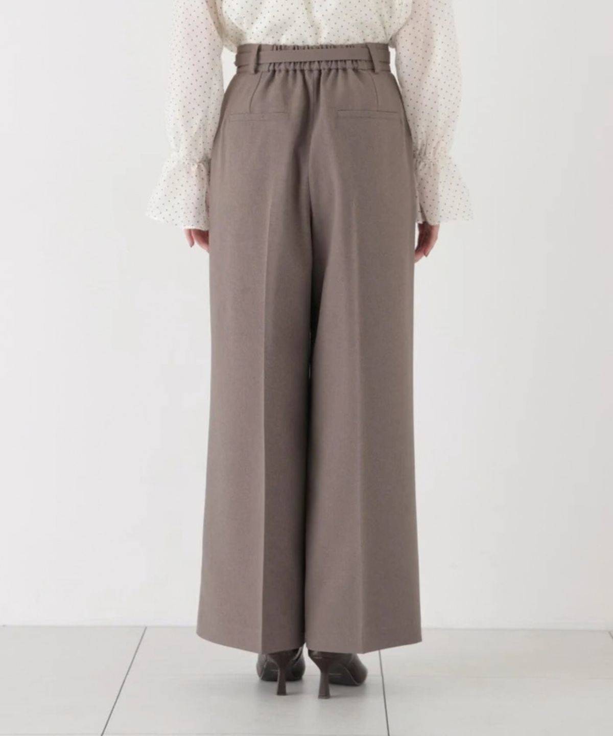 PROPORTION BODY DRESSING チェーンベルト付きワイドパンツ