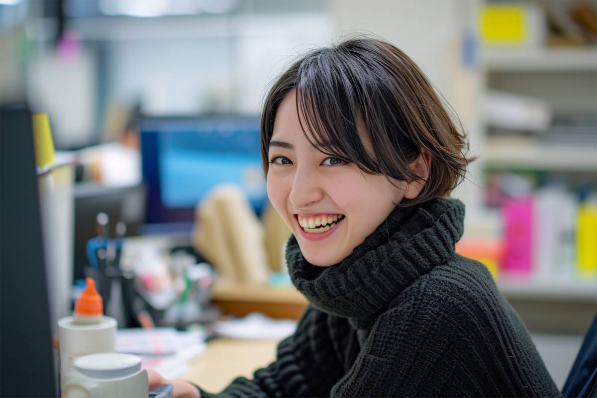 オフィスで働く女性