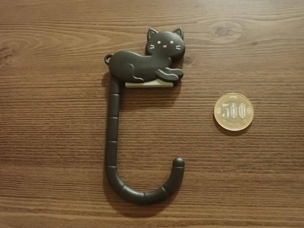 ダイソー：バッグフック(猫)