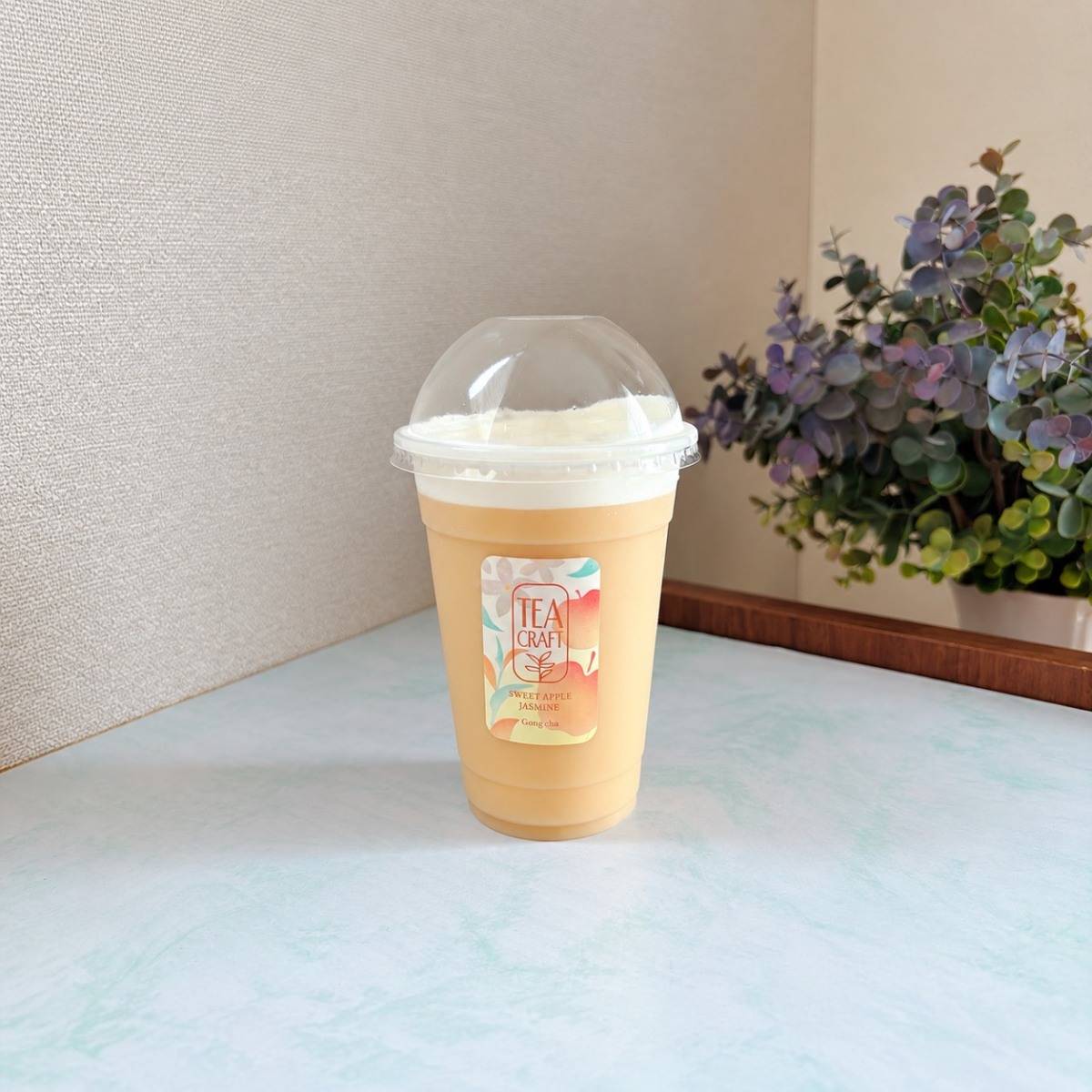 ゴンチャの「蜜りんごジャスミン ミルフォティー」