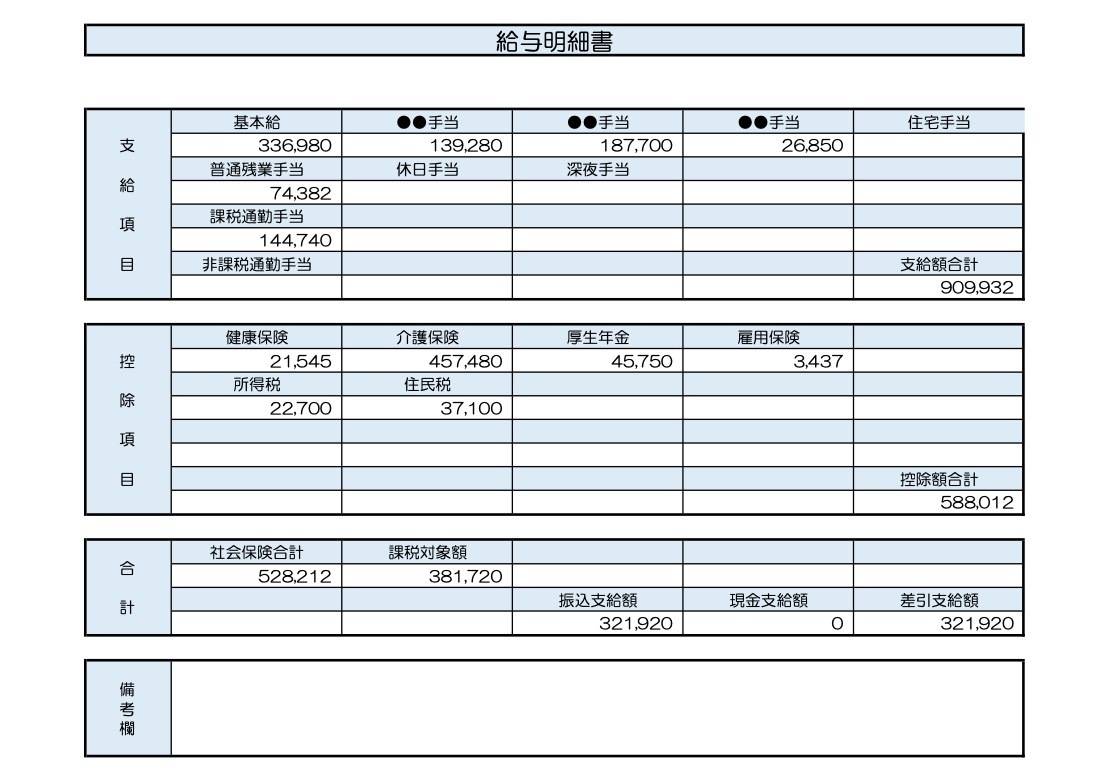 31歳、企画設計の給与明細