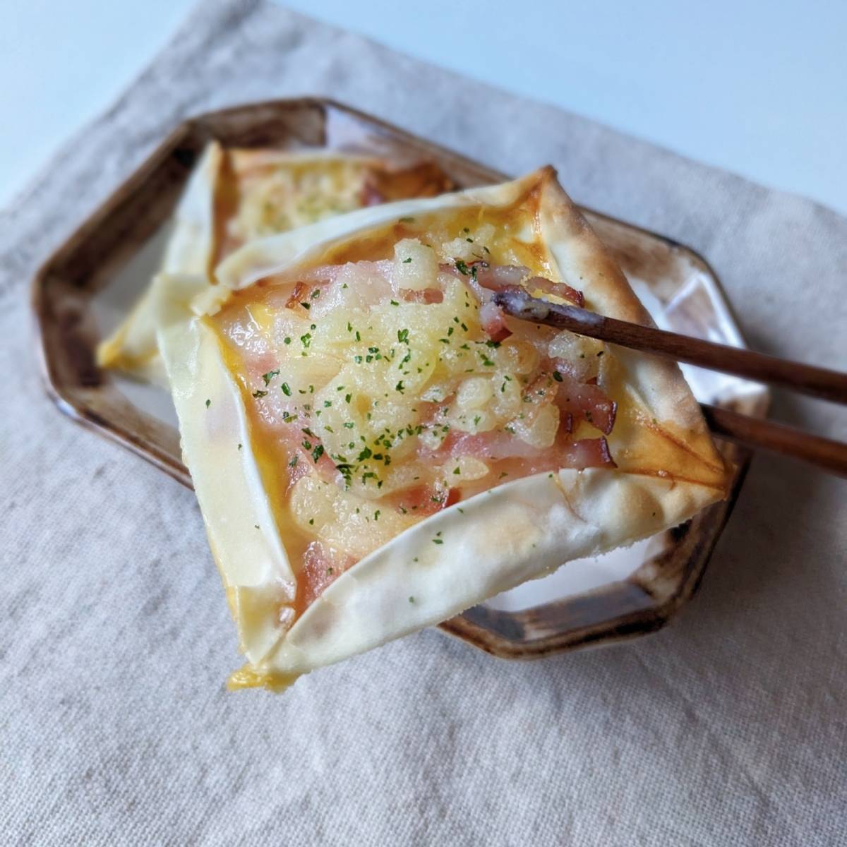 モランボン公式の「ベーコンとチーズのガレット風」のレシピ