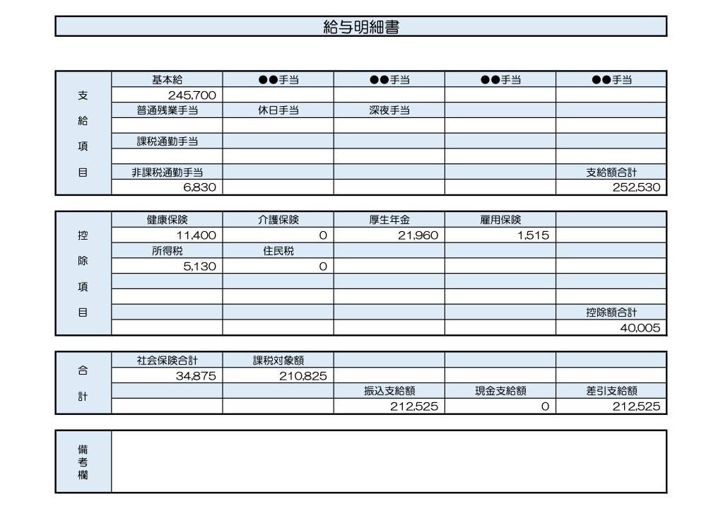 34歳、アルバイトの給与明細
