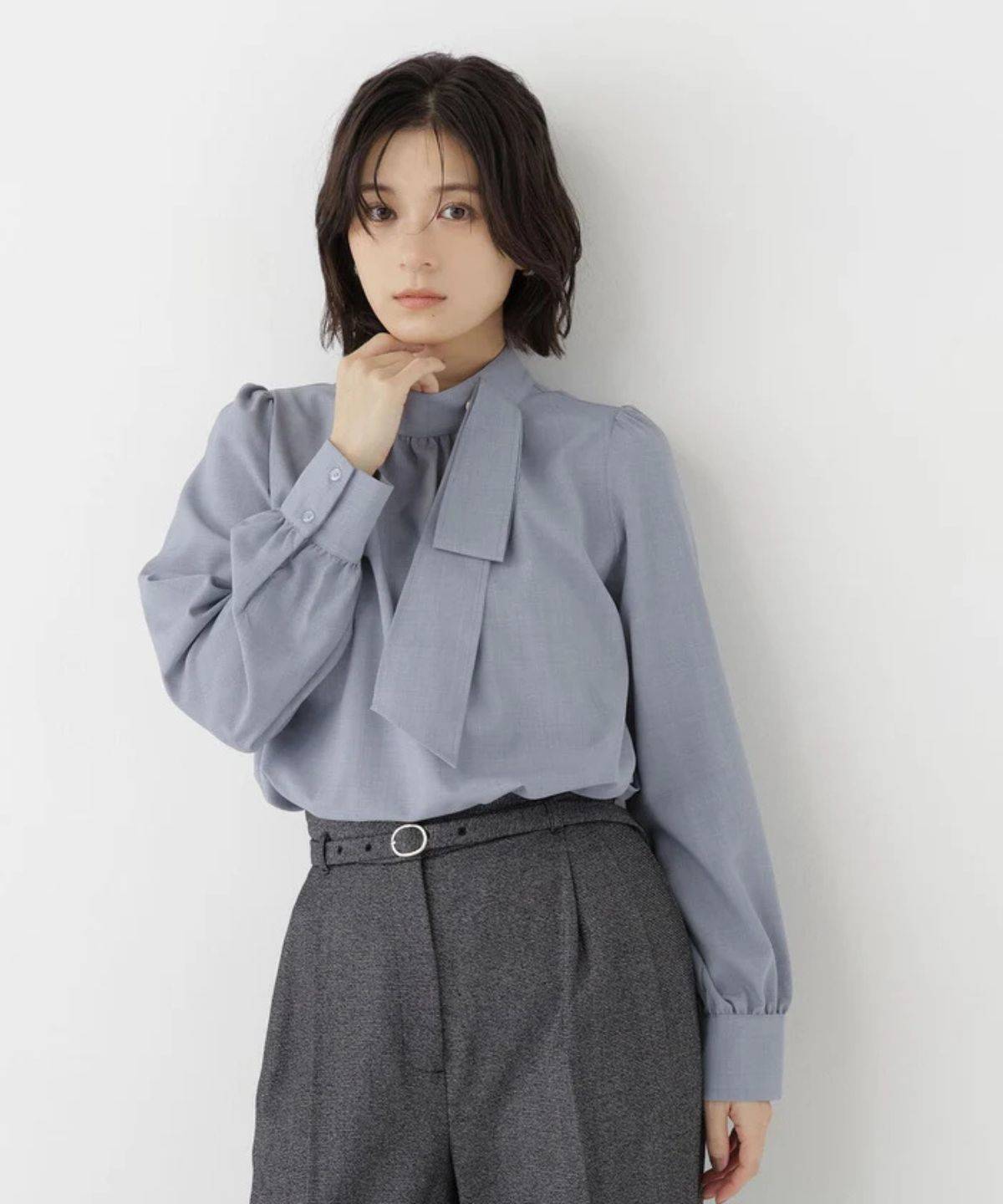 NATURAL BEAUTY BASIC サイドタイブラウス