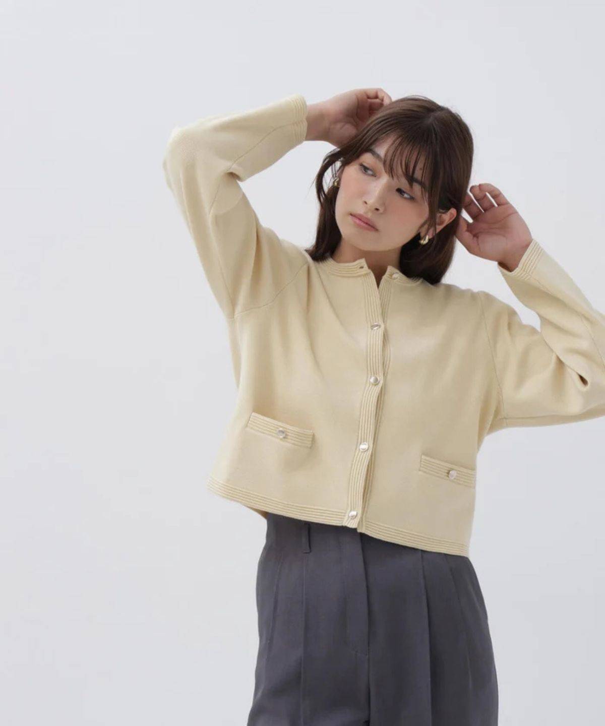 NATURAL BEAUTY BASIC シルクブレンドカーディガン