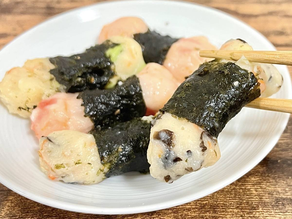 業務スーパー：3種類のいか海苔巻き