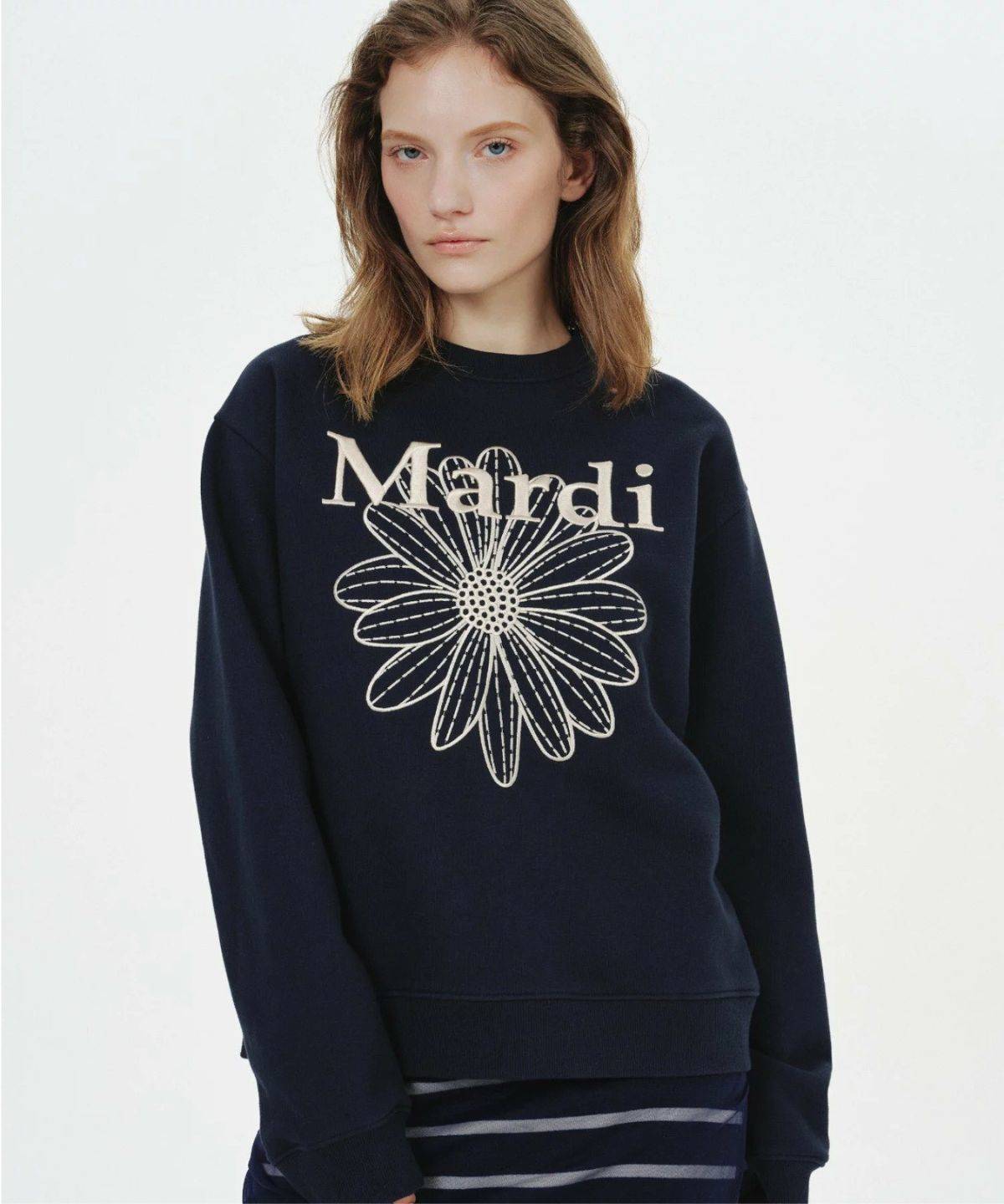 Mardi Mercredi SWEATSHIRT FLOWERMARDI NEEKLEWORK