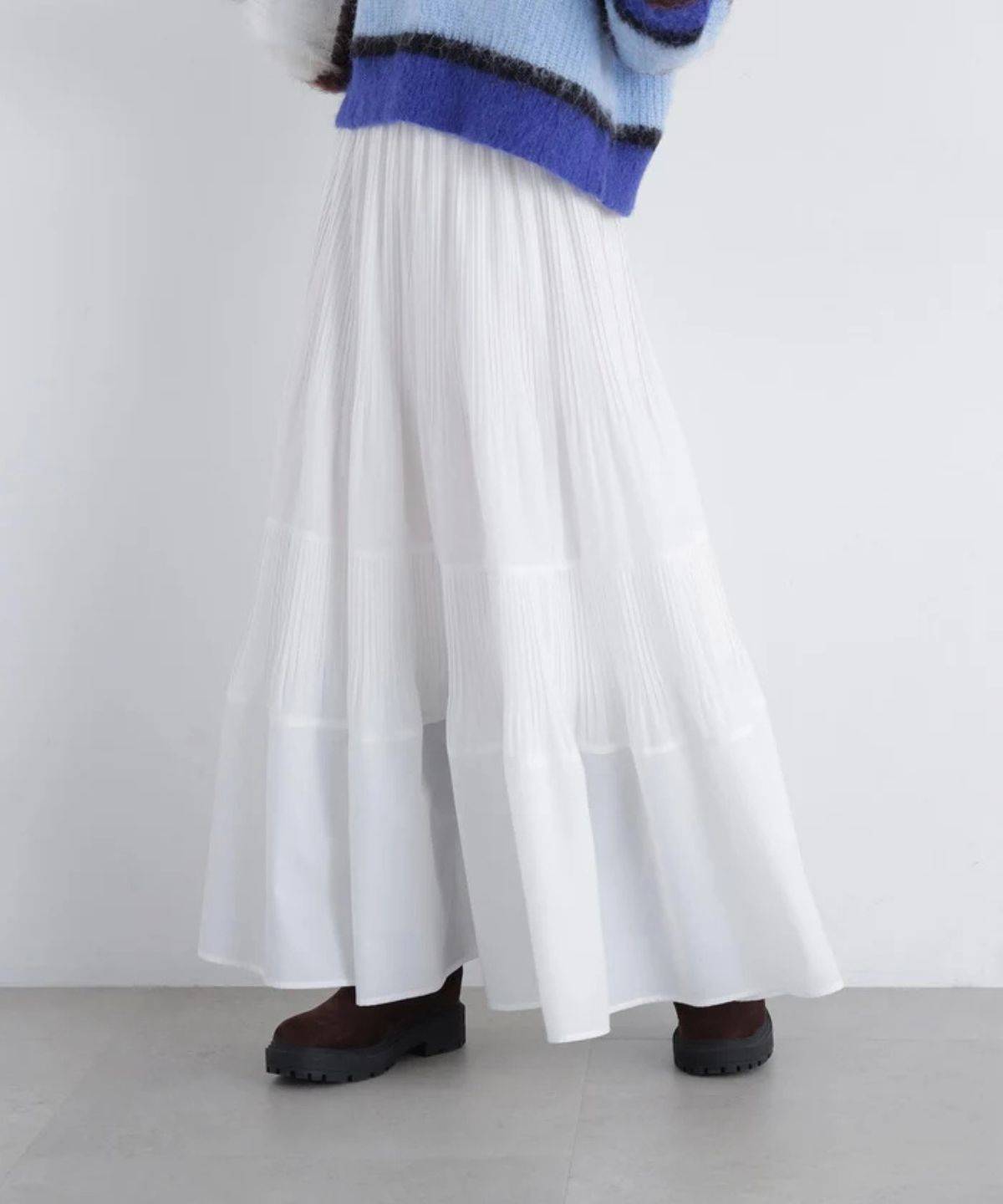 N. Natural Beauty Basic* ティアードプリーツスカート