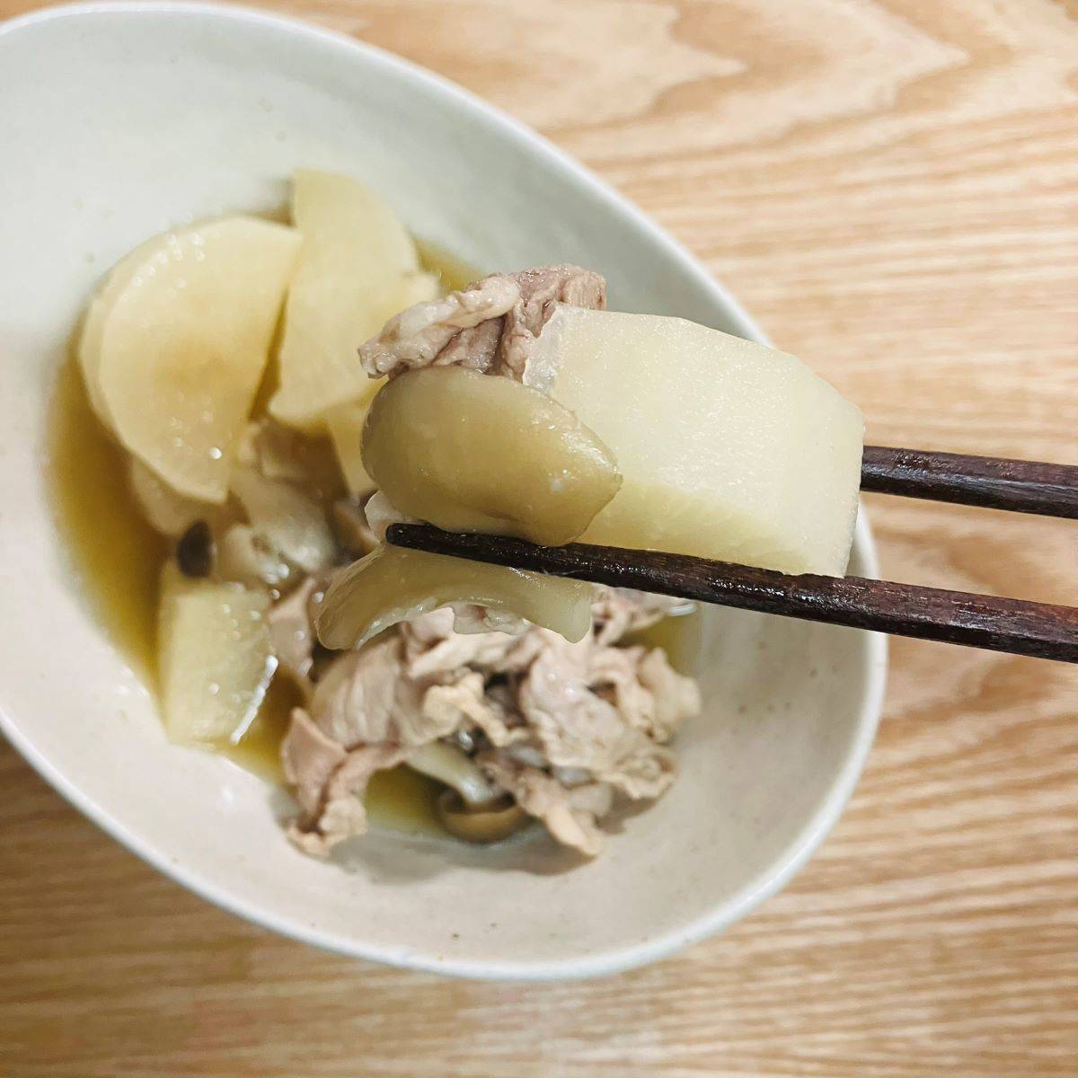 JAグループ公式の「冷凍大根で簡単★我が家の定番★大根と豚肉の煮物」のレシピ