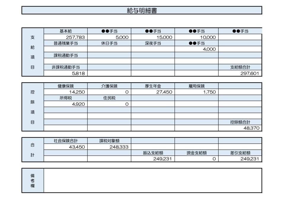 33歳、エンジニアの給与明細