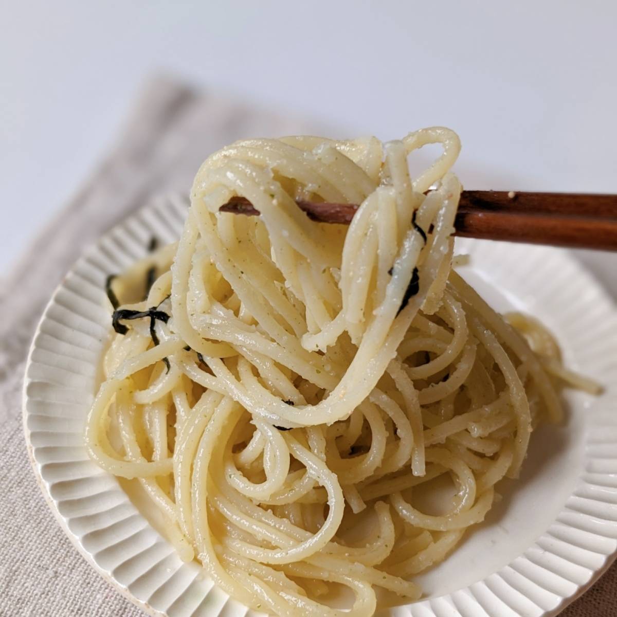 マ･マー公式の「たらこの和風さっぱりスパゲティ」のレシピ